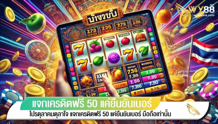 โปรตุลาคมตุลาใจ แจกเครดิตฟรี 50 แค่ยืนยันเบอร์ มือถือเท่านั้น